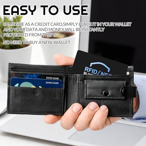 Meng Jiaran 4 Pcs RFID Blocking Cards, NFC Debit Credit Card Protector,Card Blocker for Contactless Cards Wallets Passport Protection - Image 3