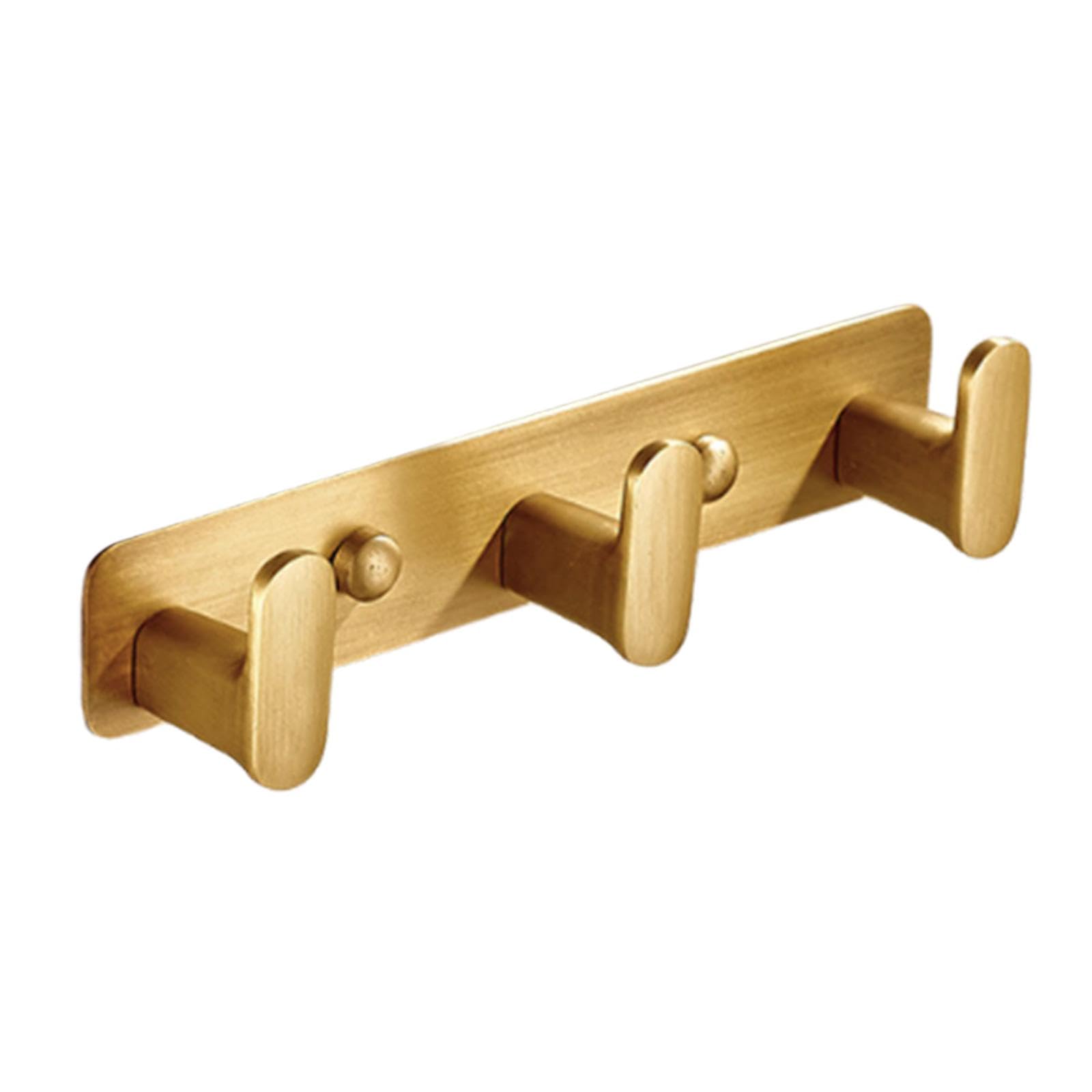 Appendiabiti da Parete Ganciera per Cappelli Portasciugamani da Muro Supporto per Borse E Chiavi Struttura Salvaspazio in Ottone Adatto per Ingresso, 3 Ganci