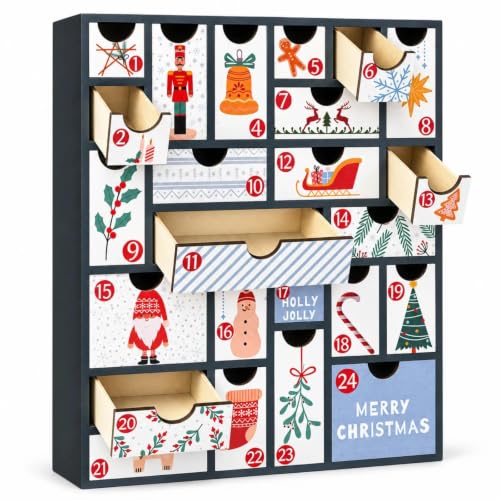 flangairy 2026 wooden reusable empty advent...