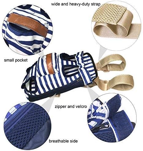 COODIA Legs Out Front Pet Dog Carrier Front Chest Backpack Pet Cat Puppy Tote Holder Bag Sling Outdoor (S, Blue)