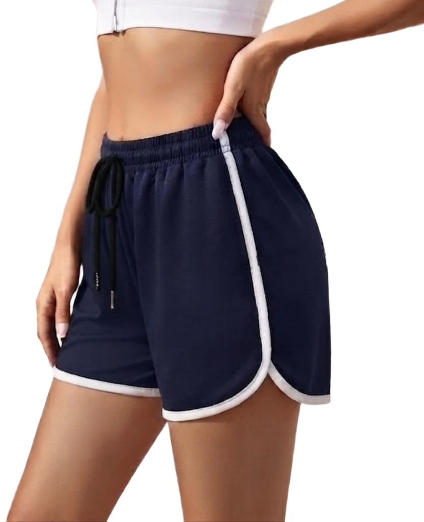 irana Women's Cotton Shorts | Shorts for Women | Women's Gym Shorts | Running Shorts for Women | Workout Shorts | Yoga Shorts | High Waist Shorts | Elastic Waist Casual Shorts-picture-9