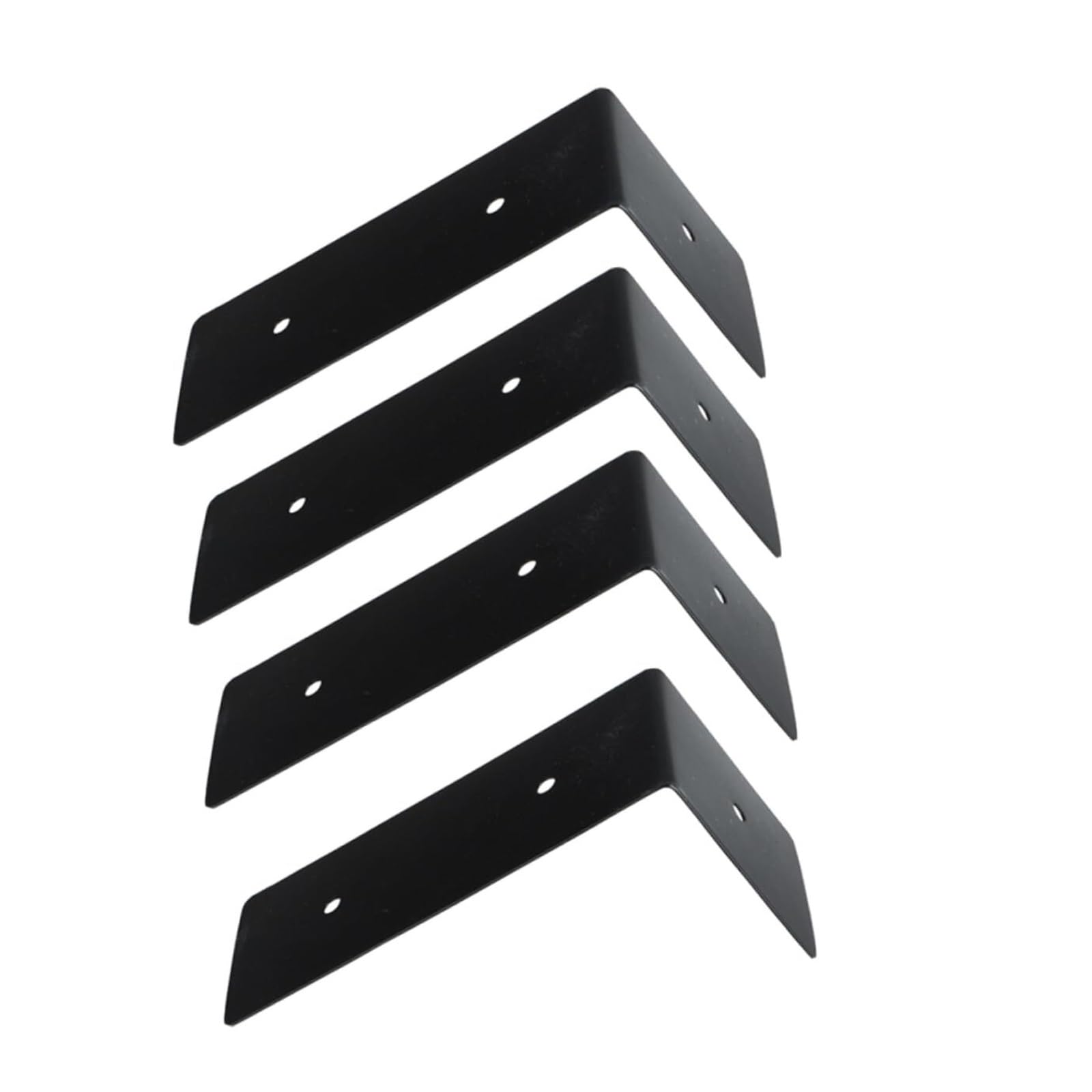 Juaksqzyi Black 4Pcs Floating Shelf Brackets Heavy Duty Countertop Support Bracket Easy Installation, For Diy Decorative