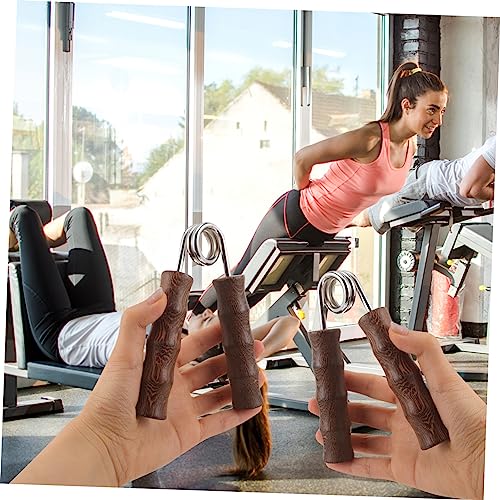 Image of 1pair Wooden Hand Gripper Kit Fitness Arm Strength Trainer Non-skid Grip for Home Gym Hand Exerciser for Strengthening Fingers Forearms for Workout Enthusiasts
