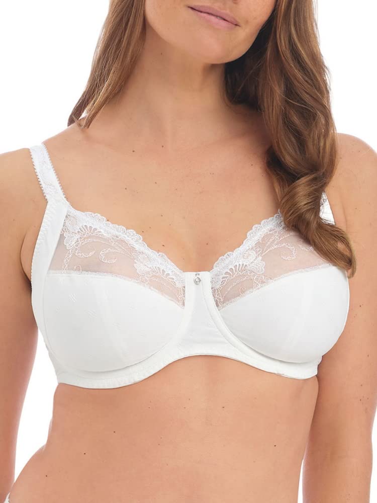 Fantasie Women's Jocelyn Underwire Full Cup Side Support Bra, White, 30DD