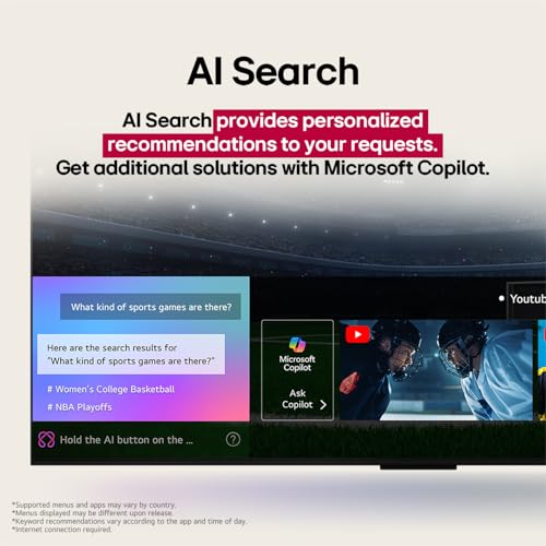 LG OLED55B56LA 55 inch LG OLED AI B5 4K 120Hz Smart TV AI Magic remote webOS25 Dolby Vision / HDR10 / HLG/Dolby Atmos [2025]