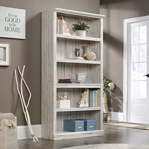 image for Sauder 5 Tier Book Shelf Wooden Bookcase Multipurpose Bookshelf for Ho