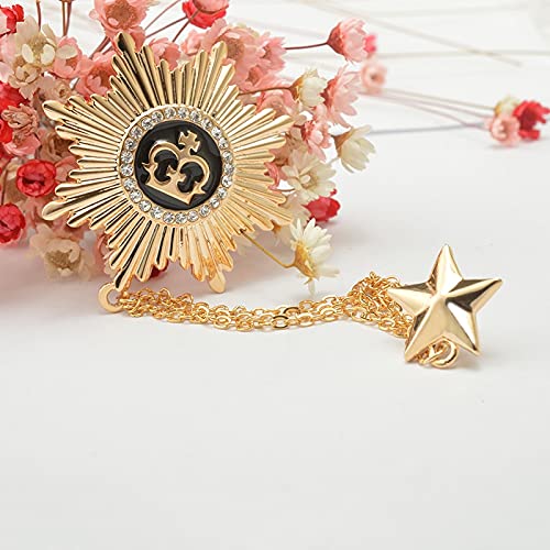Amazon.com: Brooch Pin for Women Double Luxury Gold Octagon Crown