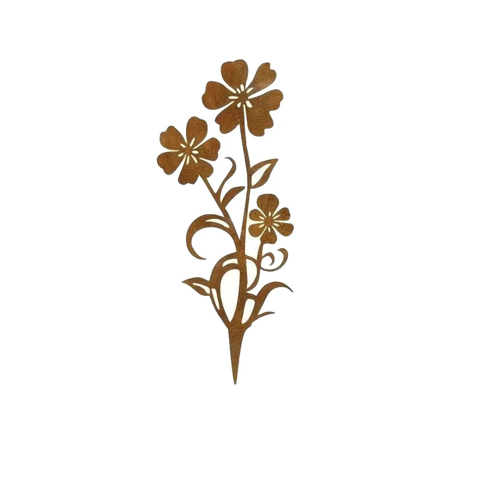 WJLYDM Crafts Metal Decorative Rusty Stake Antique Design Plant Shaped Garden Pile Art Ground Home