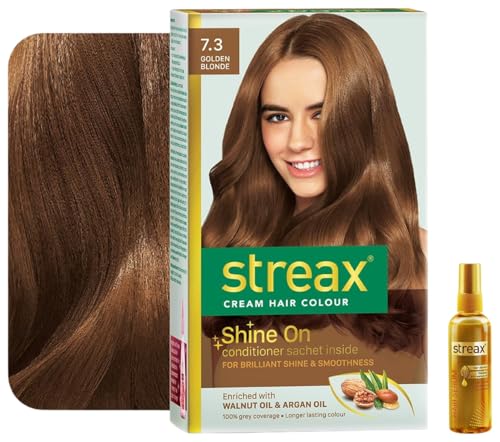 Streax Hair Serum Vitalized with Walnut Oil, For Hair Smoothening & Shine Permanent Hair Colour, 100% Grey coverage