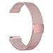 YILED Metal Watch Bands 20mm 22mm Quick Release Watch Strap, Stainless Steel Mesh Replacement Strap for Men Women (22mm, Rose Pink)