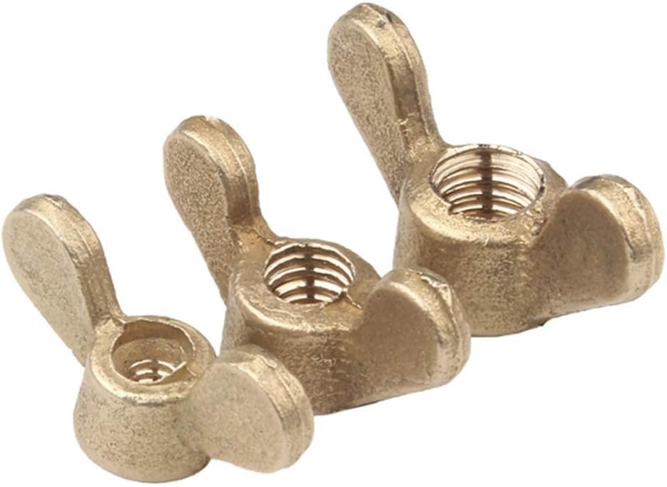 Wing nut, Hand Twist nut, Wing Nut Brass Hand Twist Screw Bolt Cap Nails Components(M16(2pcs))