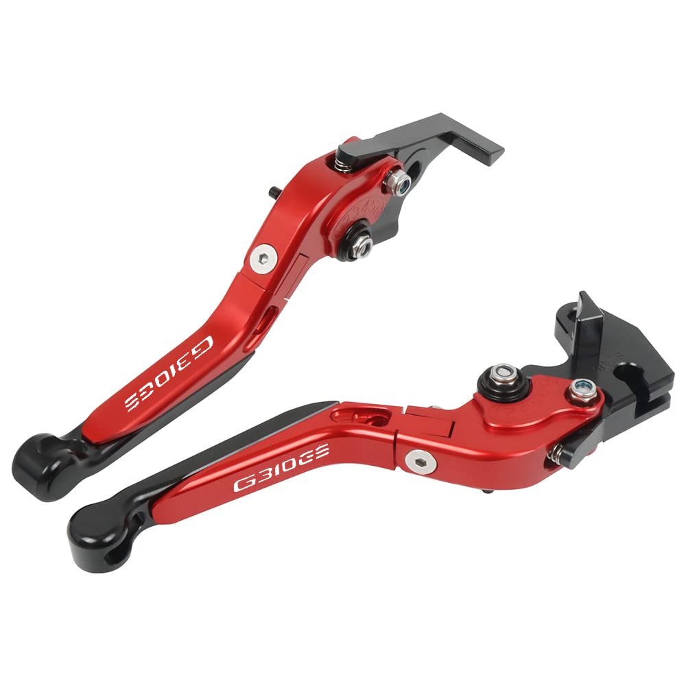 BEQLXTA Brake Clutch Adjustable Lever​ for G310GS G 310GS G310 GS 310 2021-2023 Motorcycle Adjustable CNC Brake Clutch Levers Folding Extendable Handles Lever(Red-2)