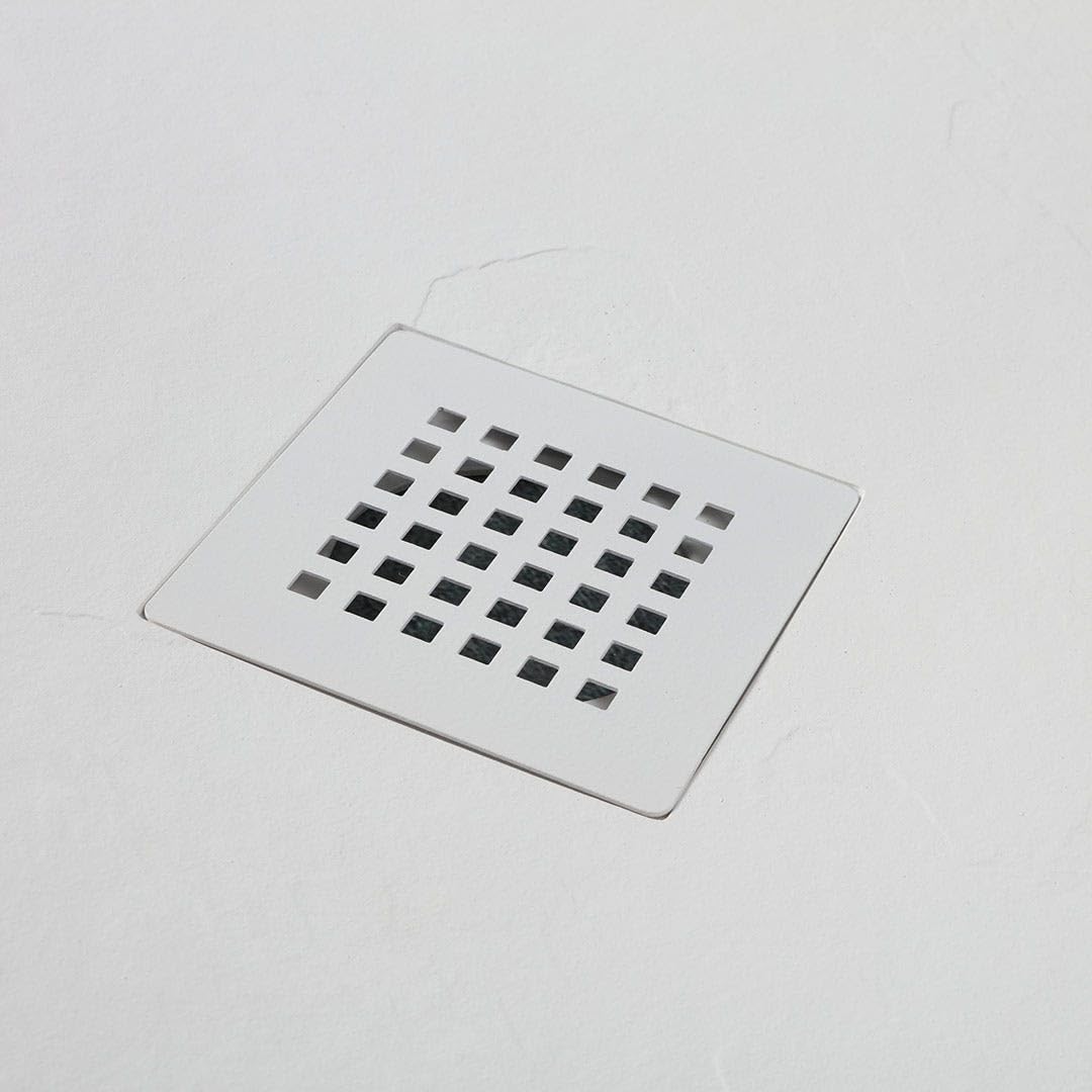 Kiamami Valentina - Plato de Ducha de Resina 80x80 Blanco en Resina Muse