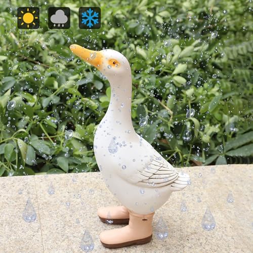 Sculpture décorative moderne de canard blanc résistante aux UV - 6