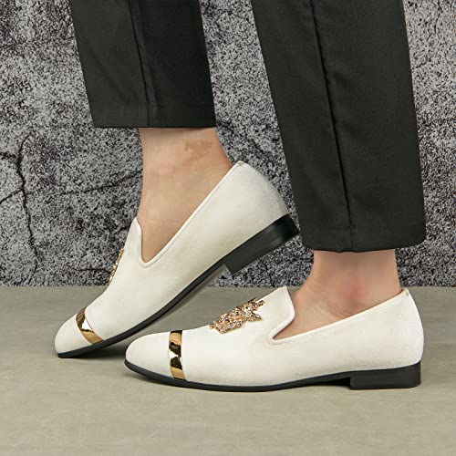Image of Meijiana Men's Fashion Classic Microfiber PU Leather Loafers and Weeding Dress Shoes for Men