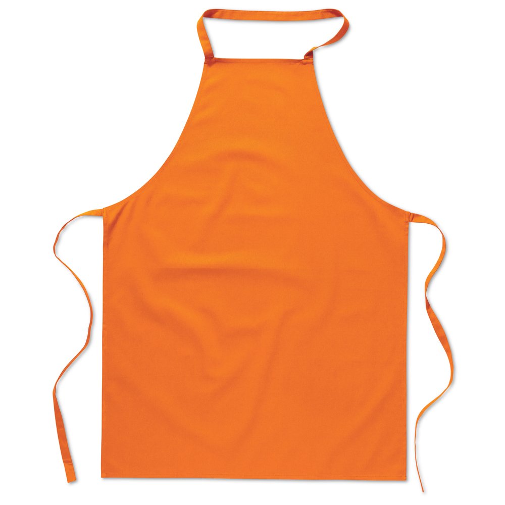 eBuyGB Pack of 10 Catering Cooking Plain Chef's Unisex Kitchen Apron, Cotton, Orange