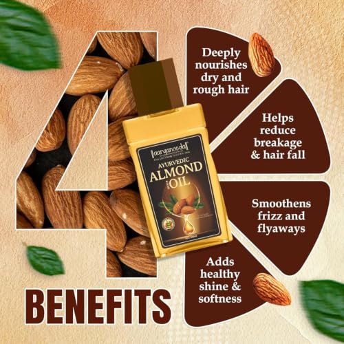 Image of Aryanveda Ayurvedic Almond & Olive Hair Oil With Italian Olive & Mamra Badam, Anti - Hairloss, Anti -Dandruff & Anti- Graying, For All Hair Types 200ml (Pack of 3)