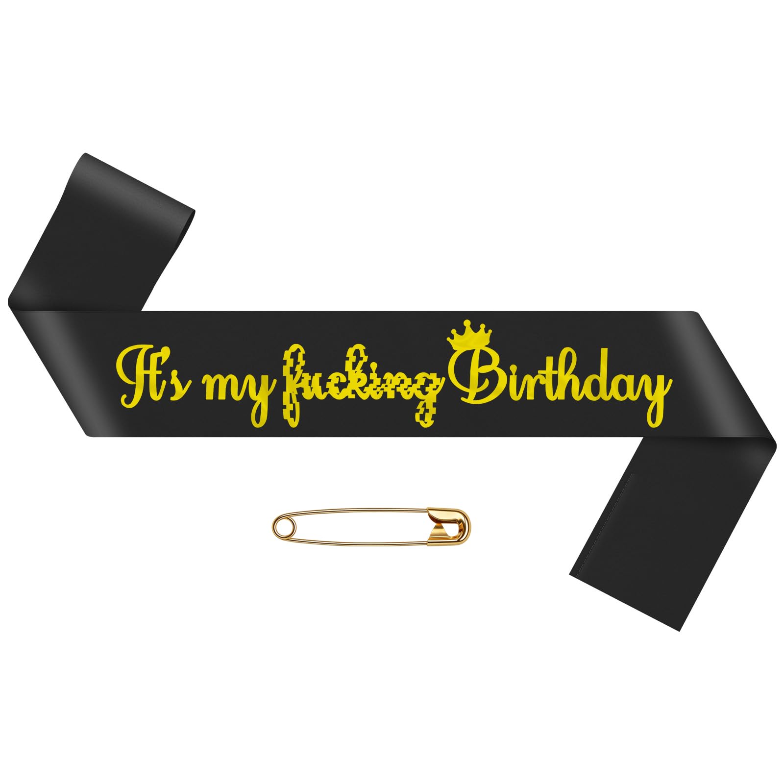 Funny Birthday Decorations for Women Girls Men Birthday Decorations Birthdays Sash for Women Black Happy Birthdays Sash for Girls Boys Party Decor Accessories Satin Sashes for Friends