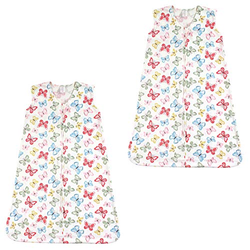 Image of Touched by Nature Baby Organic Cotton Sleeveless Wearable Sleeping Bag, Sack, Blanket, Butterflies 2-Pack, 18-24 Months