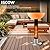 R.W.FLAME 1500W Outdoor Patio Heater, Electric Infrared Heater, Rapid Heating in 5s with LED Lights and Remote Control, IP55 Waterproof and Overheat Protection for Patio, Backyard Indoor and Outdoor