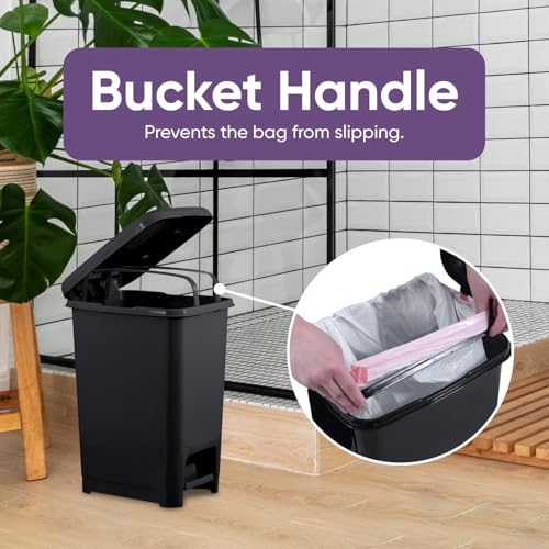 Caneca de basura ovalada Superio con pedal 6.5 gal 2 pack miniatura 5
