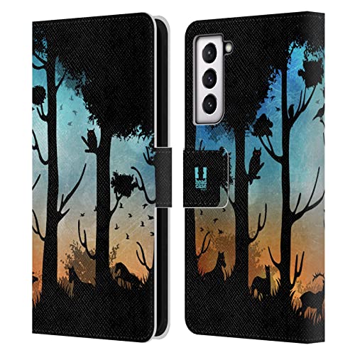 Funda libro Samsung S21 FE 5G diseño Misterio Siluetas de Ensueño en cuero