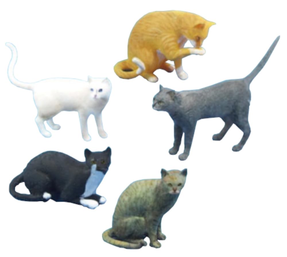 Amazon | パッションモデルズ 1/24 猫好きが認めるネコ 5種セット 