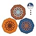 Produktbild Nigaee Topf Untersetzer Silikon hitzebeständig Topfuntersetzer 18cm 3pcs Topflappen rund rutschfest mit Blumen Muster Topfuntersetzer wasserdicht