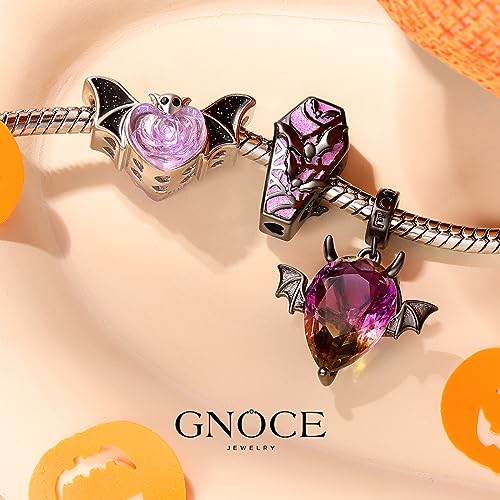 Image of GNOCE Witch Cauldron Pendant Charm,S925 Sterling Silver with Ruby Gemstones Dangle Charms Bead For Bracelets /Necklace Jewelry Gift For Women Girls Wife Daughter
