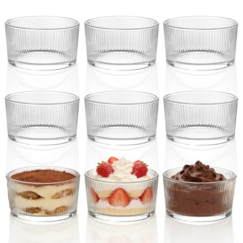 eupdd Dessertgläser: 9 Stück 200ml Kleine Dessertgläser Desert Gläser Set Glas für Tiramisu Pudding Joghurt Müsli Schichtdesserts Eis