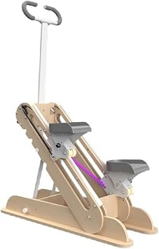 Home Stepper, Foldable Stair Step Machine Master for Full Body Workout, Cardio Stair Vertical Climber Training Machine, Adjustable Angle, Solid Wood, Sports Fitness Equipment
