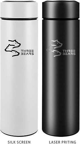 Miniatura 2 de Smart Digital Botella de agua aislada al vacío de 16.9 fl oz, pantalla de temperatura, a prueba de fugas, sin BPA (blanco)