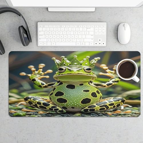 Crown Frog Desk Pad Large Office Desk Mat 30x60cm miniatura 5