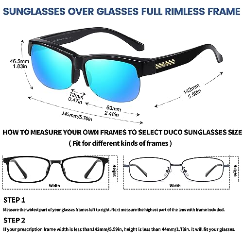 Image of DUCO Polarized Fitover Sunglasses UV400 Protection & HD for Unisex 8960