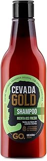 Shampoo Cevada Gold Menta Ice Fresh, com lúpulo, cevada, rico em biotina, oleosidade, 300ml, Go Man