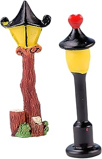 VOSAREA 2 Pçs Miniaturas De Decoração De Lâmpada De Rua Acessórios Bling Bling Modelo De Luz De Decoração Em Miniatura Modelo De Luz De Rua Trens Casa De Boneca Luz De Rua Modelo