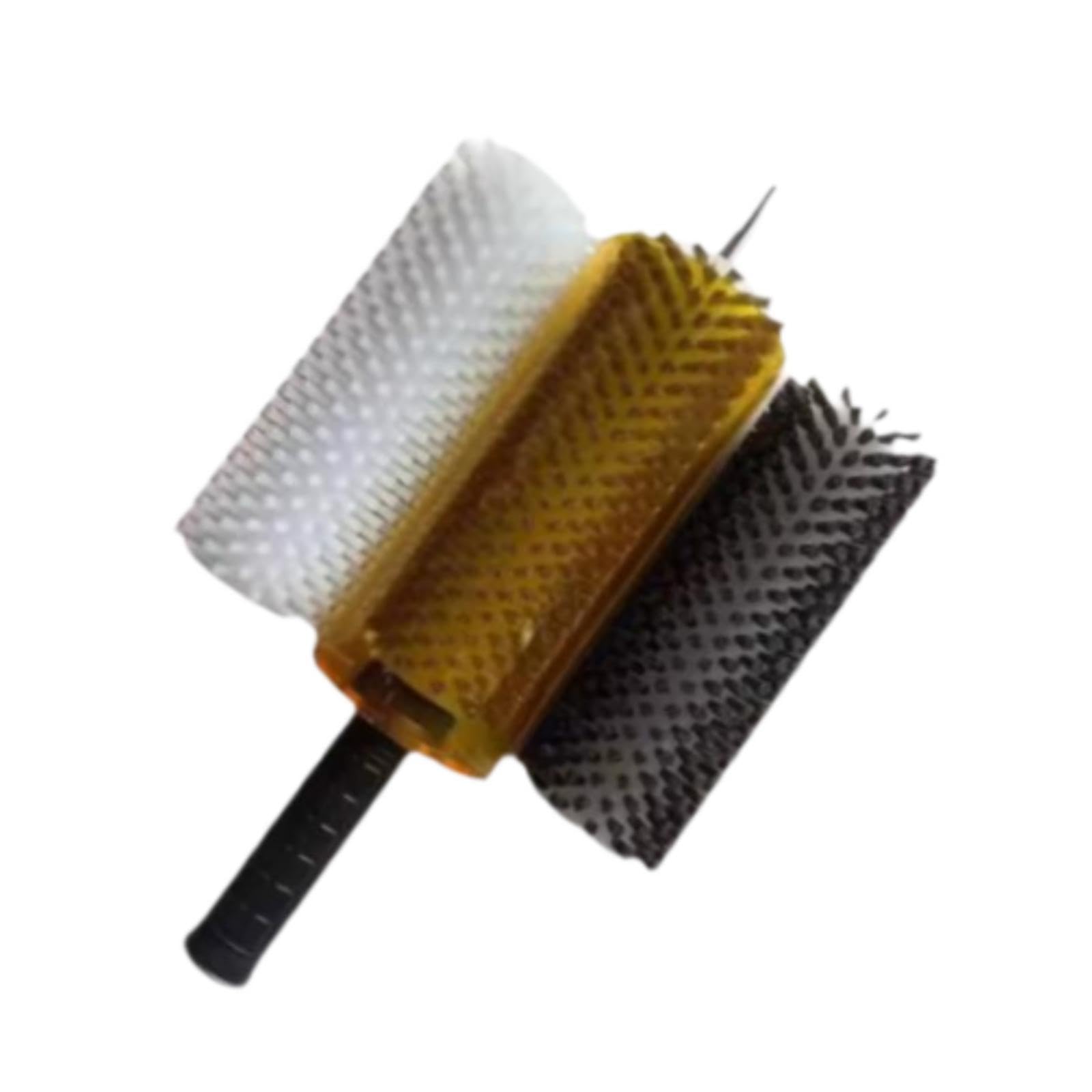 Kit de Cepillo de Esquí 4 en 1 con Rodillo Eléctrico - 15 cm (5.9 in) - Incluye Cepillo de Nailon, Alambre de Cobre, Crin y Cubierta para Viajes