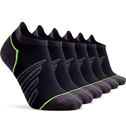 Busy Socks Compression Ankle Cushioned Running Sport Socks for Men Women, Low Cut Arch Support Tab Athletic Socks 3 Pairs