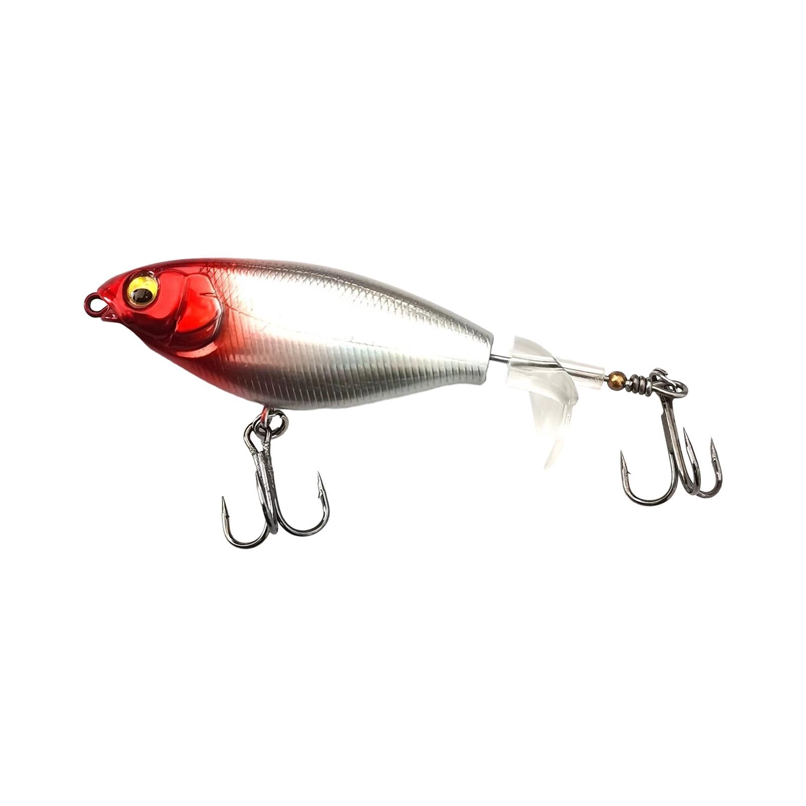 UJEAVETTE Topwater Fishing Lures Top Water Bass Lure for Pike Bass Freshwater Saltwater Red-picture-32