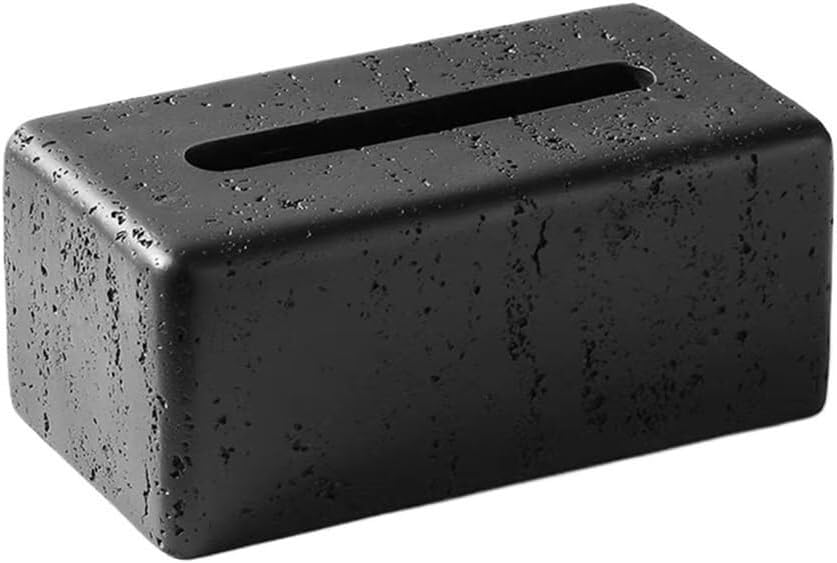 Porte-mouchoirs rectangulaire design noir au style élégant et épuré