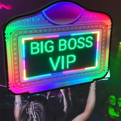 LYDZUSDP Programmable LED Sign,LED Screen Bottle Presenter Personalized Text,for Night Club,Cinema Light Box Club Signs