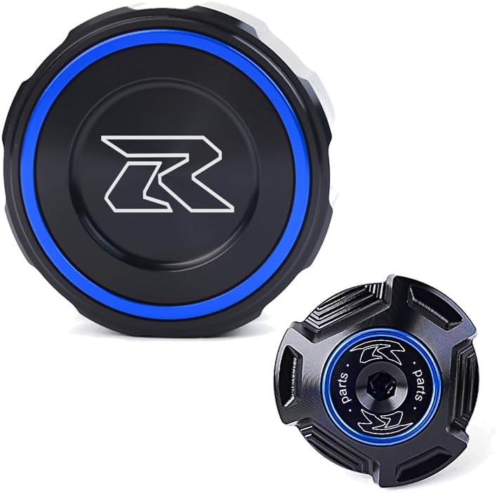 For SUZUKIs GSXR 600 750 1000 GSX R 600 750 1000 GSX-R750 Motorcycle Accessories Brake Fluid Reservoir Cover Sock Oil Filler Cap (Blue Combo-2pcs)