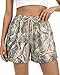 BTFBM Casual Floral Shorts for Women Beach Fashion Pajama 2026 Summer Outfits Lounge Sleep Y2K Beach Bottoms(Floral Grey,Medium)