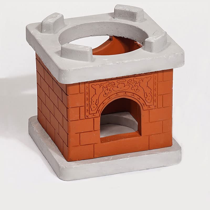 zalati Dollhouse Hot Stove Miniature Gypsum Kitchen Equipment Model for Displaying Home-Style Decoration