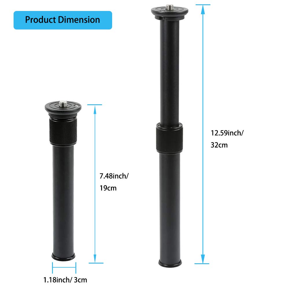ER222C Carbon Fiber Tube Tripod Center Column Extension Pole