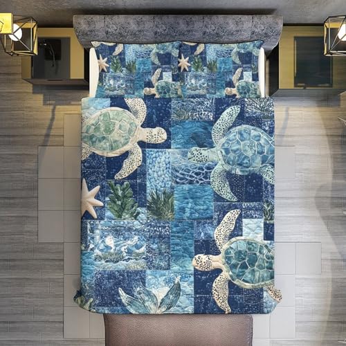 Housse de couette enfant microfibre chaude à fermeture éclair tortue - 7