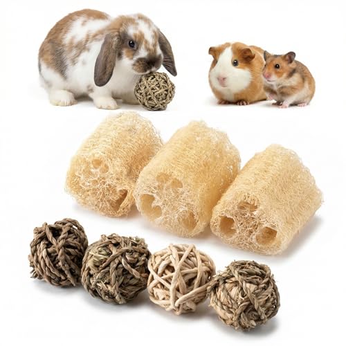 JOUSONTY 7 Pcs Rabbit Chew Toys