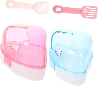 CIYODO 2 Peças Hamster Banheiro Animal De Estimação Coelho Banheiro Cobaia Banheiro Gerbil Banheiro Chinchila Banheira Hamster Banho Caso Lavatório Banheira Pequeno Recipiente De Banho