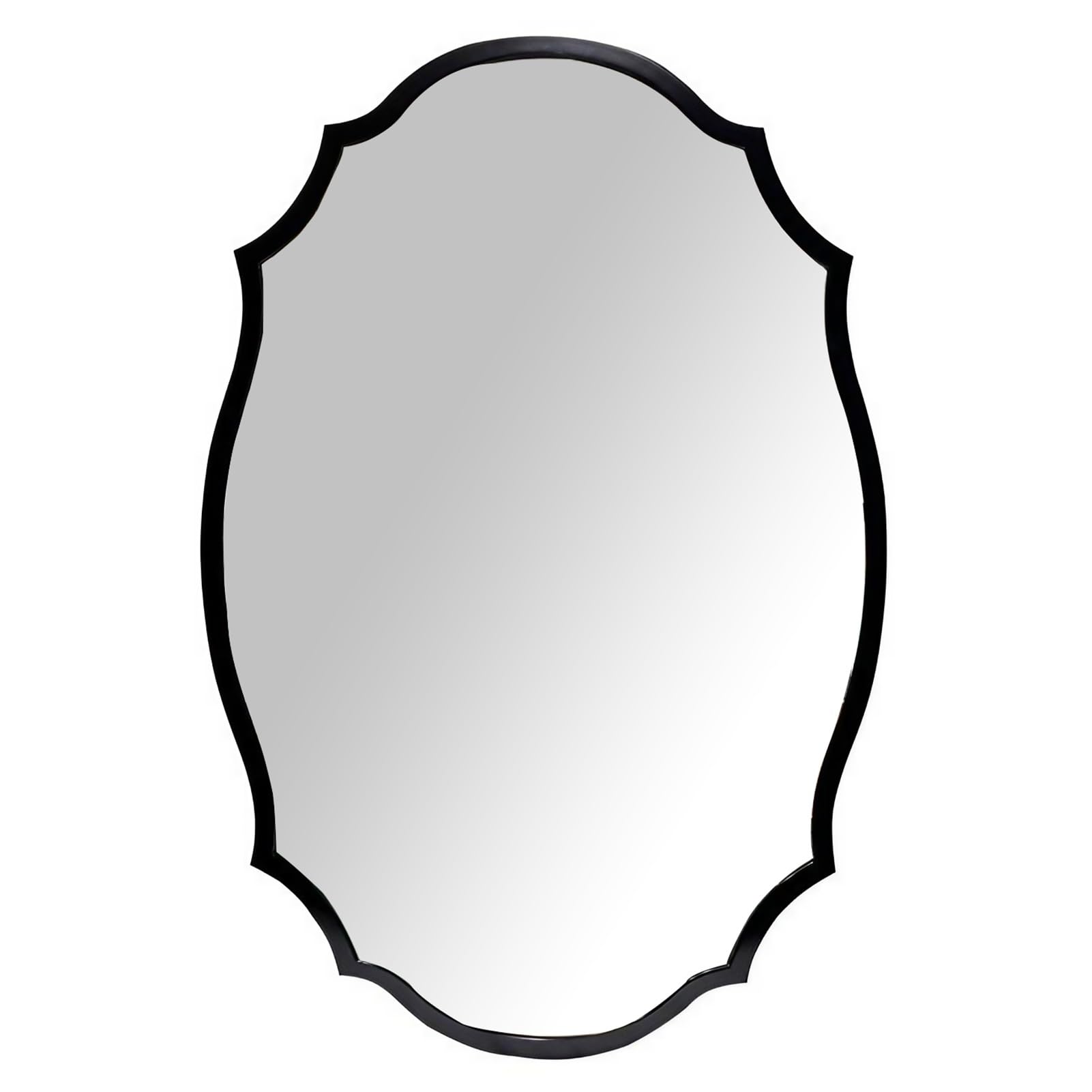 FGXHHS Irregular, Stylish Vanity Mirror,Decorative Wall for Modern Bedroom,Living Room,Entryway,Vertical or Horizontal Mounting(Black,50x70cm(20x28inch))