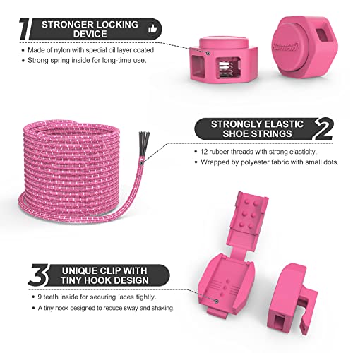 Image of HOMAR Elastic No Tie Shoe Laces Stretch Tieless Shoe Laces for Sneakers No Tie Shoelaces Elastic Laces for Adults and Kids